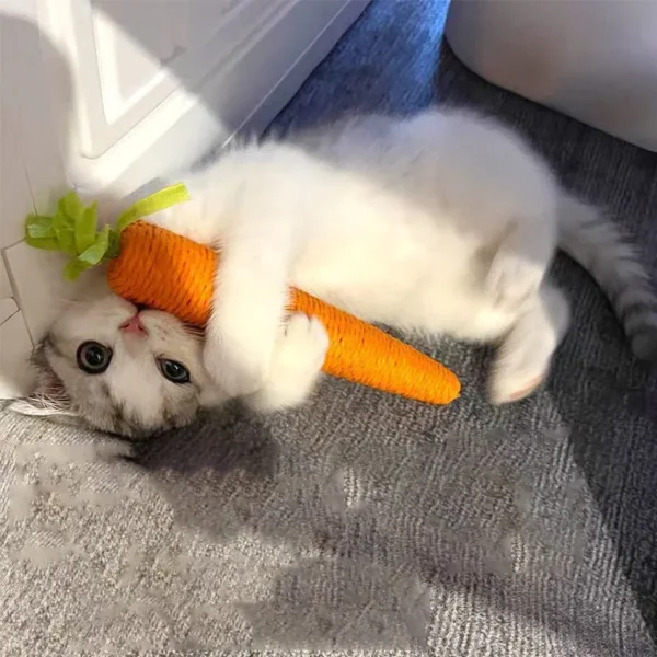 Cat Toys Sound Carrot Cuddle cat stick since fun fun cat teething stick anti-bite cat scratch board pet supplies - Image 1