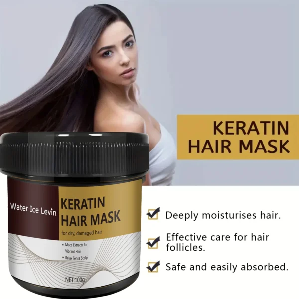 Magical Keratin Hair Mask For Maltreated Hair 9Seconds Repairing Damaged Frizzy Hairs Smoothing Nourish Straightening Hair Care - Image 3