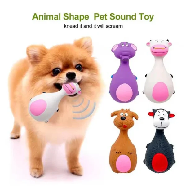 Dog Toys Sound Squeaky Elephant/Cow Animal Chew Pet Rubber Vocal Toys For Small Large Dogs Bite Resistant Interactive Toy - Image 7