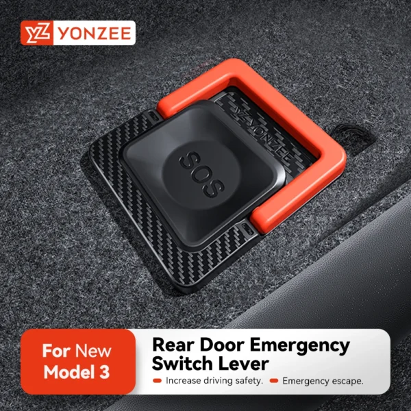 YZ For Tesla Model Y 2021-2025 Model 3 Y Highland Juniper Rear Door Emergencies Safety Pull Rope Emergency Handle Car Accessory - Image 1