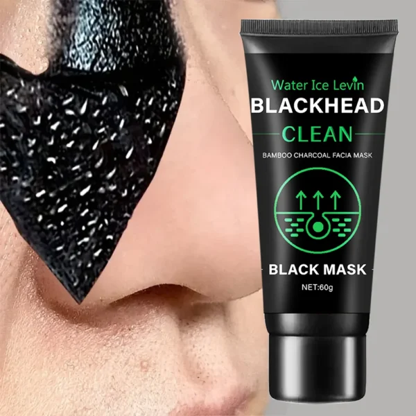 60g Bamboo Charcoal Fiber Mask Blackhead Removal Deep Mask Deep Cleansing Cleansing Exfoliating Mask Treatment Black Mask - Image 7