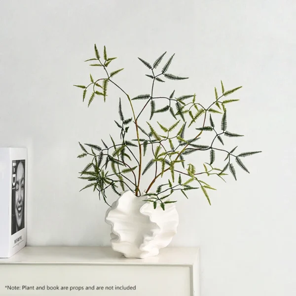 Minimalist Mirage Vase Ornament Ceramic Coral Vase Nordic Art Beige Living Room Desktop Center Decoration - Image 2