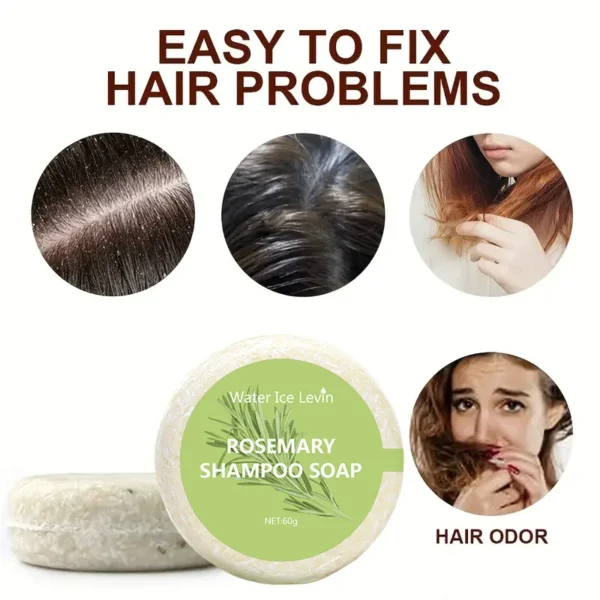Rosemary Shampoo Hair Growth Soap Moisturizing Oil Control Non Irritating Increase Gloss Nourishing Hair Strengthening Shampoo - Image 2
