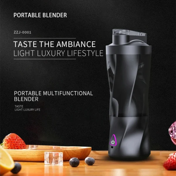 Electric Portable Juicer Fresh Fruit Mixer 700ML Multifunctional USB Rechargeable Shakes Smoothie Blender Outdoor Mixing Cup - Image 3