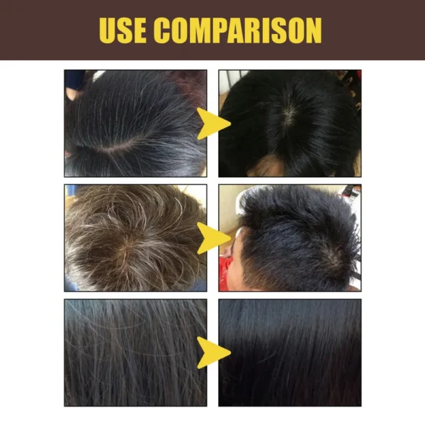 New Hair color shampoo 3 in 1 makes hair instantly from white to brown natural hair color protective sleeve for women 100ML - Image 5