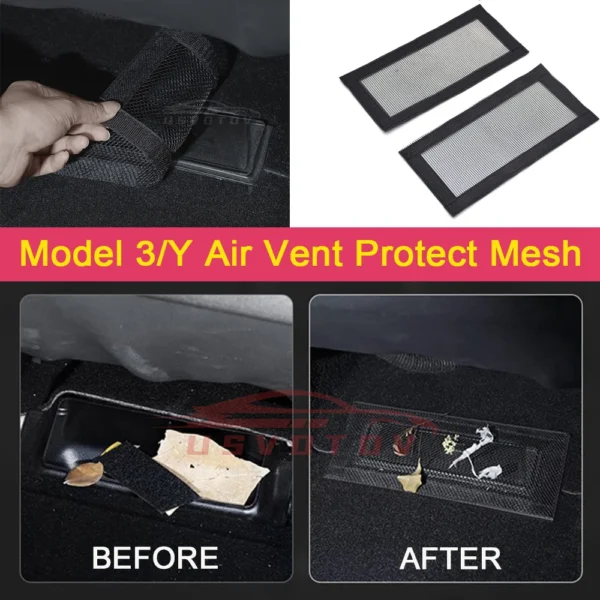 Air Outlet Cover For Tesla Model 3 Y Juniper Under Seat Anti-Blocking Dust Protective Net Car Interior Modification Accessories - Image 1