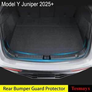 Tesmayx Rear Trunk Sill Guard Cover for Tesla New Model Y Juniper Launch 2025 Trunk Bumper Protector TPE Threshold Accessories