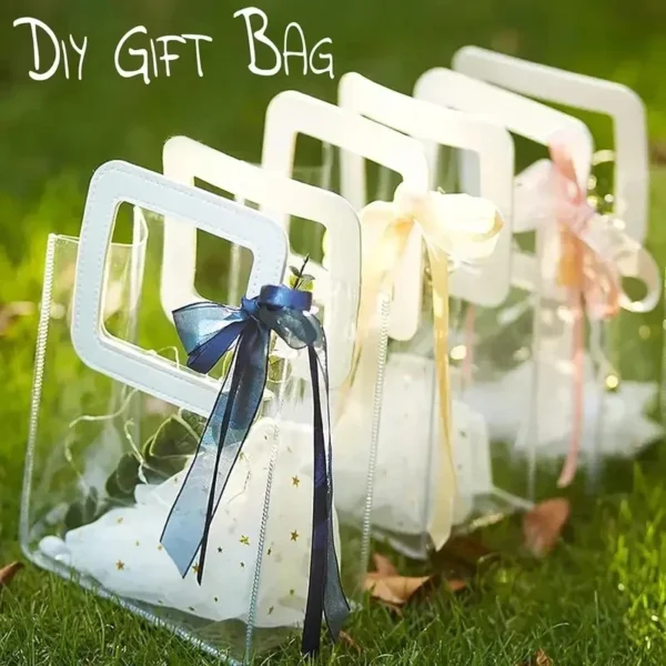 5/15/20pc PVC Gift Bags Packing Bag with Handle Wedding Accessories Festival Souvenir Party Present Candy Jewelry Packaging Home - Image 5