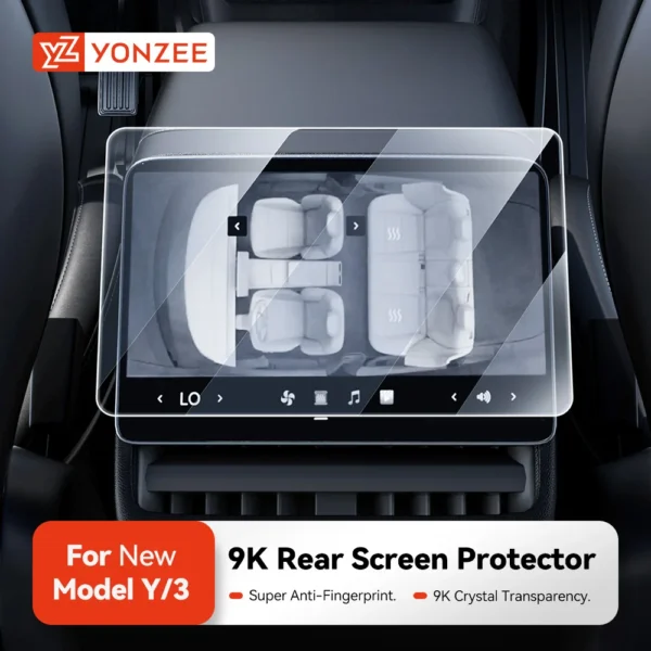 YZ For Tesla Model Y Juniper 2025 Model 3 Highland Rear Row Center Control Screen HD Film Protection Screen Protecto Accessories - Image 1