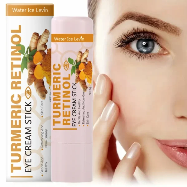Turmeric eye cream stick nourishes the skin, improves fine lines, relieves eye bags and dark circles, and brightens the eye skin - Image 1