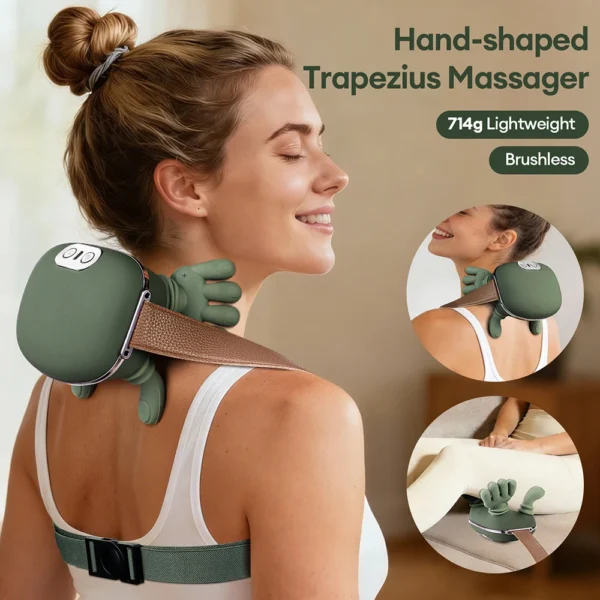 4D Bionic Finger Neck Shoulder Massager Wireless Neck Cervical Trapezius Kneading Massage Shawl Brushless Motor Neck masajeador - Image 7