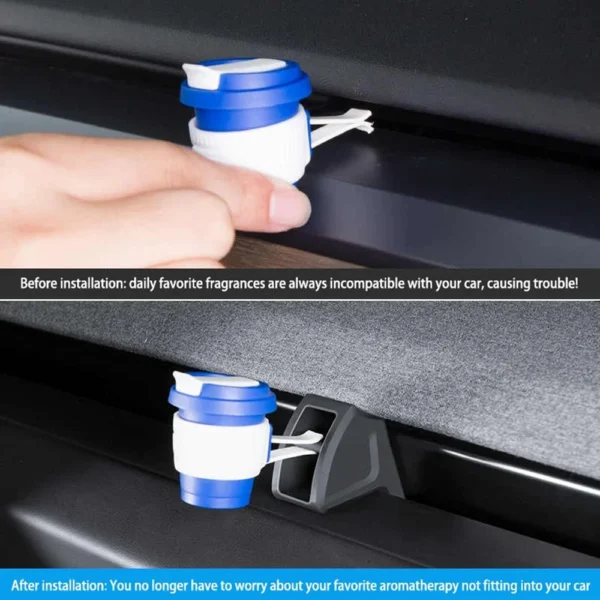 for Tesla Model Y Juniper 2025 Air Outlet Vent Aromatherapy Clip Freshener Model 3 2024 2025 Adapter Bracket Fragrance Converter - Image 2