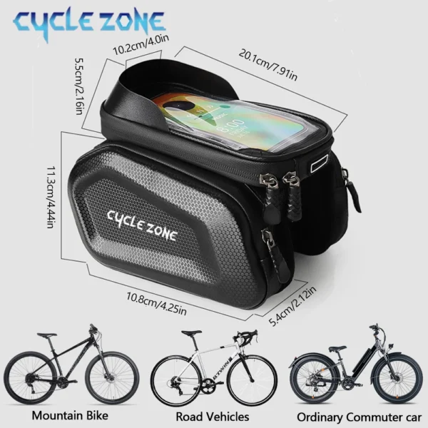 Bicycle Phone Bag Bike Top Front Tube Frame Bags Cycling Front Bag Touch Screen Road MTB Mountain Bike Phone Bags Accessories - Image 5