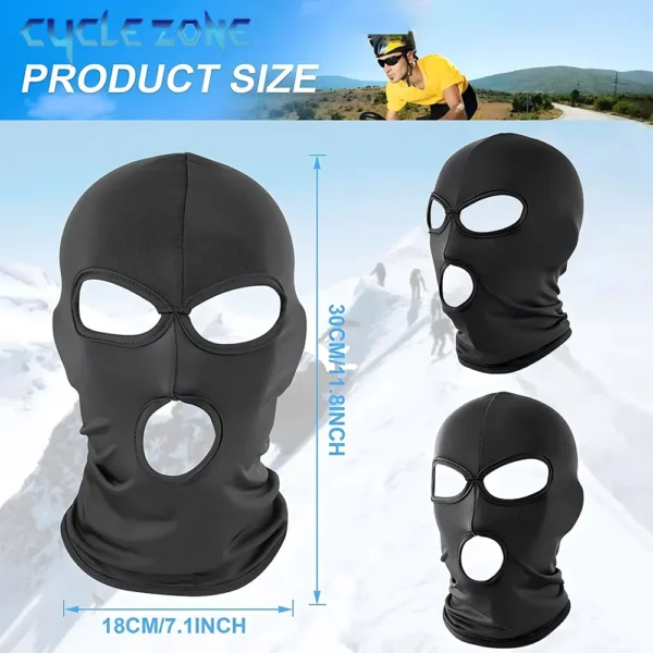 3 Hole Full Face Mask Unisex Elastic Breathable Mask Cap Quick Dry Balaclava MTB Cycling Head Scarf Outdoor Sports Face Cover - Image 4