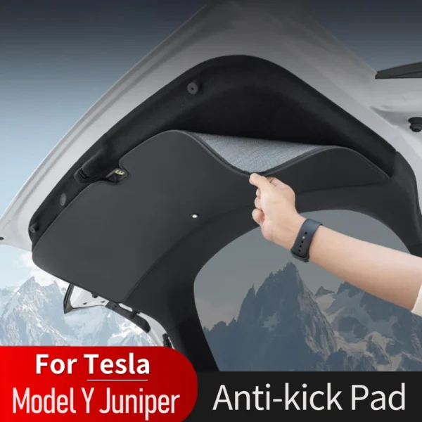 For 2025 2026 Tesla Model Y Juniper Trunk Mat PU Cargo Liner Felt Protective Pad Model Y Premium Trunk Tailgate Mats Accessories - Image 1