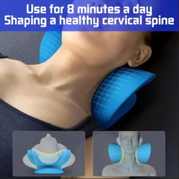 Neck Shoulder Stretcher Relaxer Cervical Chiropractic Traction Device Pillow For Side Back Stomach Sleeper Remedial Pillows - Image 2
