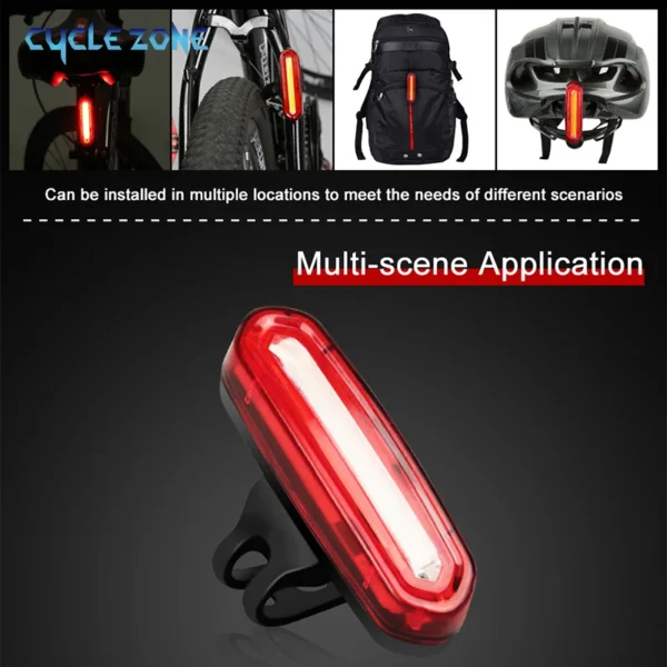 Bicycle Taillight MTB Red Light Bike Rear Light Cycling Warming Safety Lamp USB Rechargeable Led Bike Light Bike Accessories - Image 3