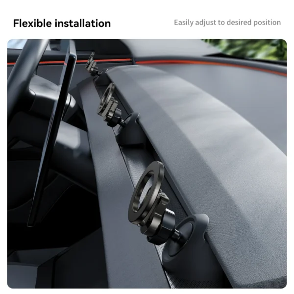 YZ For Tesla Model 3 Y Highland Juniper 2025 Stronger Magnetic adjustable Metal Car Phone support silicone base holder - Image 5
