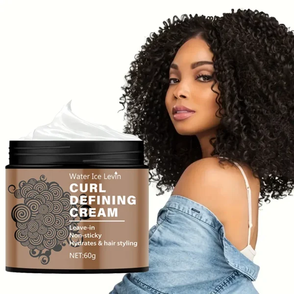 60g Curly Hair Styling Cream - Moisturizing Hair Styling Cream Suitable for Normal Hair, Men and Women, Easy to Use and Carry with Plant Formula - Image 4