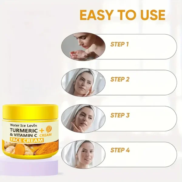 Turmeric Vitamin C Anti-Aging Cream Moisturizing Anti-Wrinkle Collagen Hyaluronic Acid Cream Skin Care Cosmetics 50g - Image 6
