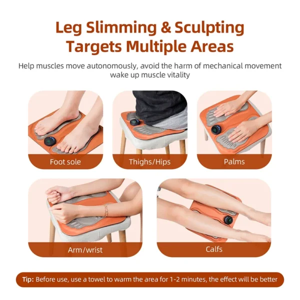 Smart 3D Foot Massage Pad Feet Massager Improve Blood Circulation Foot Massager Relax Muscles Slim Legs Rechargeable Foot Pad - Image 3