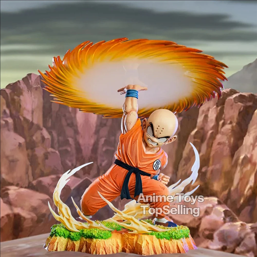 kf-S9d1370f8053642ea971e18b2cfc7d347O 17cm/6.7in Anime Dragon Ball Z Figure Kienzan Krillin Action Figure Pvc Collection Model Toys for Children Gifts - Image 1