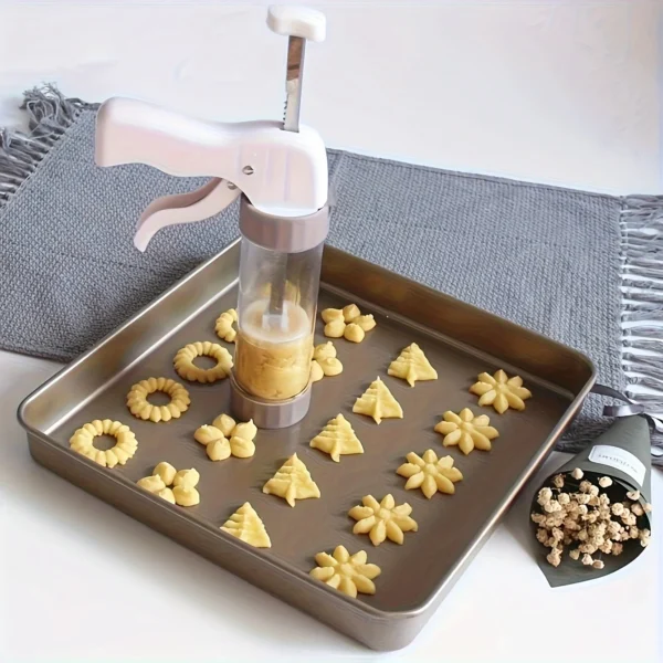 kf-S9d2dd4c7c3934f5fb97fdc2eb635569fd 1set-Cookie press - perfect for making small cookies - includes plastic press guns and accessories - basic kitchen tools - Image 1