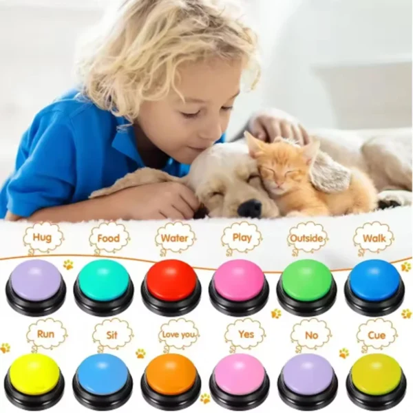 Dog Toys Funny Dog Recordable Pet Toys Talking Pet Starters Pet Speaking Buttons Portable Cute Pet Supplies - Image 1