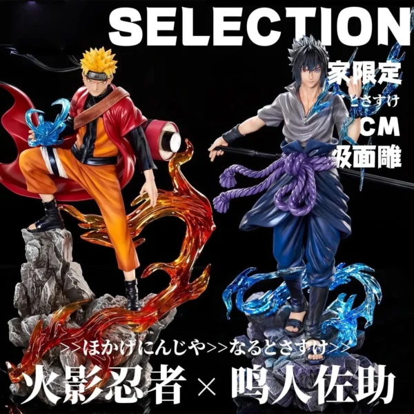 23cm Naruto Anime Figure Uzumaki Naruto Uchiha Sasuke Action Model Pvc Statue Desktop Ornament Collection Toys Gift - Image 3