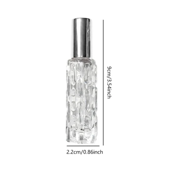 1pc-10ml glass perfume spray bottle Aluminum spray head perfume dispenser bottle press empty bottle - Image 4