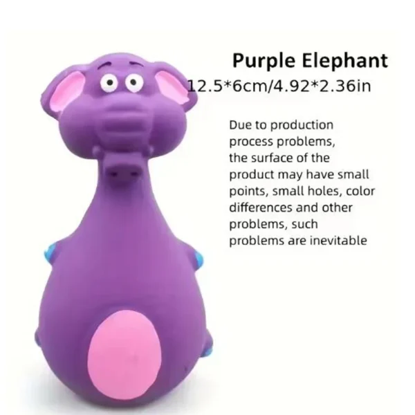 Dog Toys Sound Squeaky Elephant/Cow Animal Chew Pet Rubber Vocal Toys For Small Large Dogs Bite Resistant Interactive Toy - Image 5