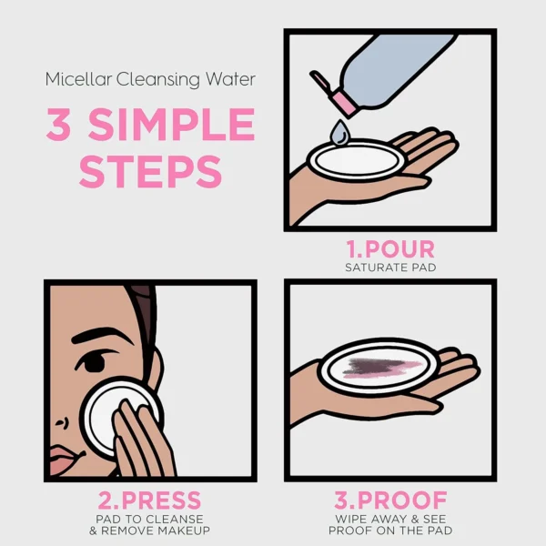 Water Ice Levin Micellar Water: All-in-1 Cleanser & Makeup Remover. No Rinse, No Rub, For Sensitive Skin. 125g. - Image 3