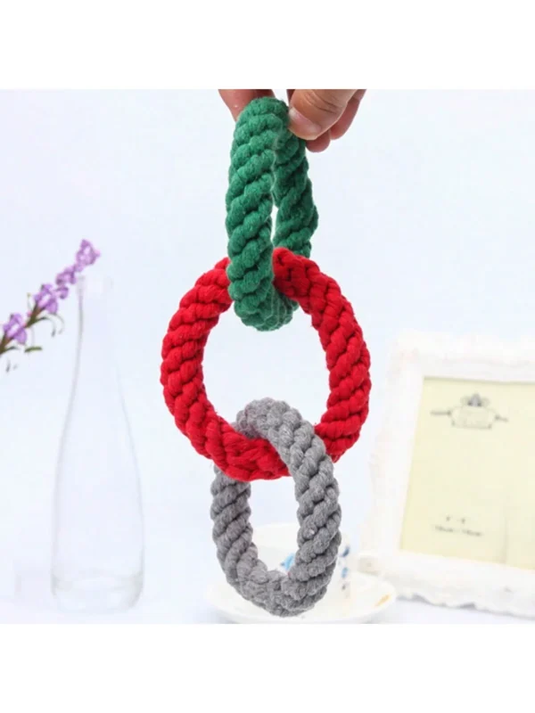 1pc Large Tough Chew Toys for Aggressive Chewers Large Breed,Heavy Duty Dental Rope Toys Kit for Medium Dogs,Cotton Puppy - Image 3