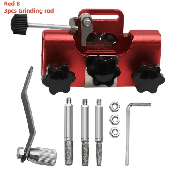 Portable Chain Saw Sharpeners Chainsaw Chain Sharpening Kit Woodworking with Grinding Stones Electric Chainsaw Grinder Tool - Image 3