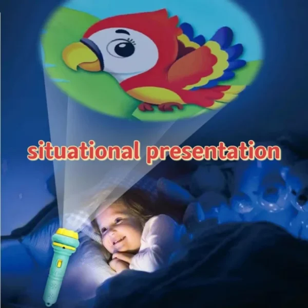 10Pcs Cartoon Projector Flashlight Cards, Creative Kids Flashlight Toy Projector for Children, Bedtime Story Toy for Babies - Image 5