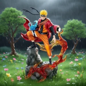 23cm Naruto Anime Figure Uzumaki Naruto Uchiha Sasuke Action Model Pvc Statue Desktop Ornament Collection Toys Gift