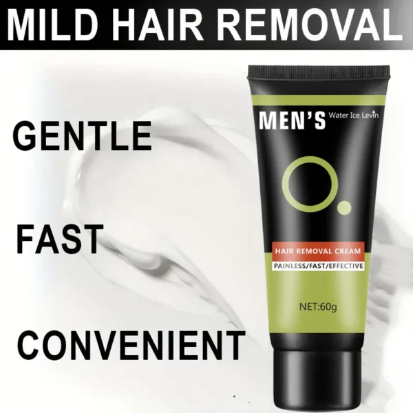 Hair Removal Cream - Mild and Effective, Suitable for Chest, Arms, Beard and Armpits, No Beverage Required, 60g - Image 2