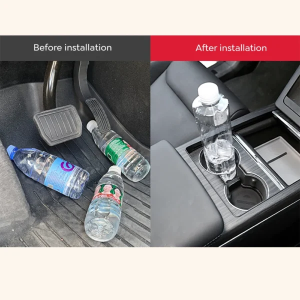 For Tesla Model Y Juniper 2025 Launch Model 3 highland 2024 Water Cup Mat Coasters Slots Non-Slip Waterproof Drink Pad Silicone - Image 6