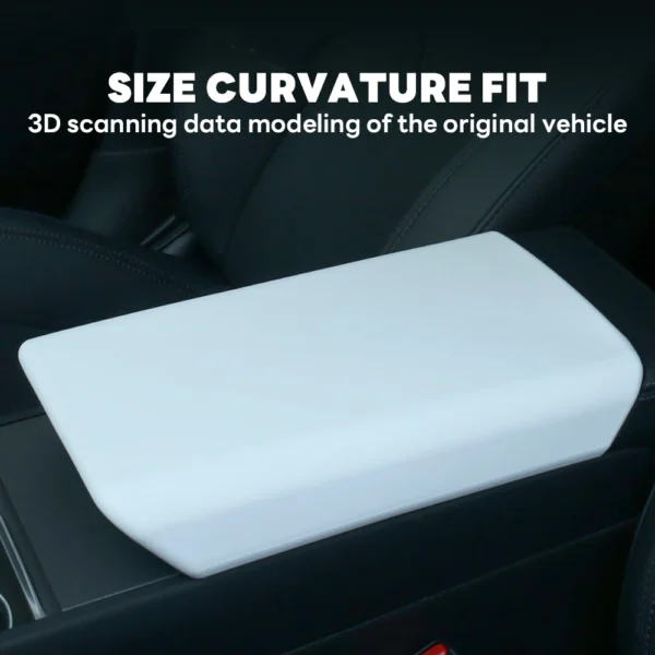 for Tesla Model Y Juniper Launch 2025 Model 3 Highland 2024 TPE Soft Car Center Console Armrest Lid Central Armrest Box Cover - Image 3