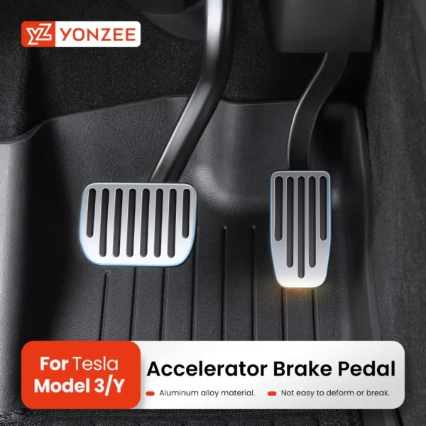 YZ For Tesla Model 3 Model Y Highland 2017 to 2025 Foot Pedal Fuel Brake Pedal Rest Pedal Pads For Tesla Car Accessories - Image 1