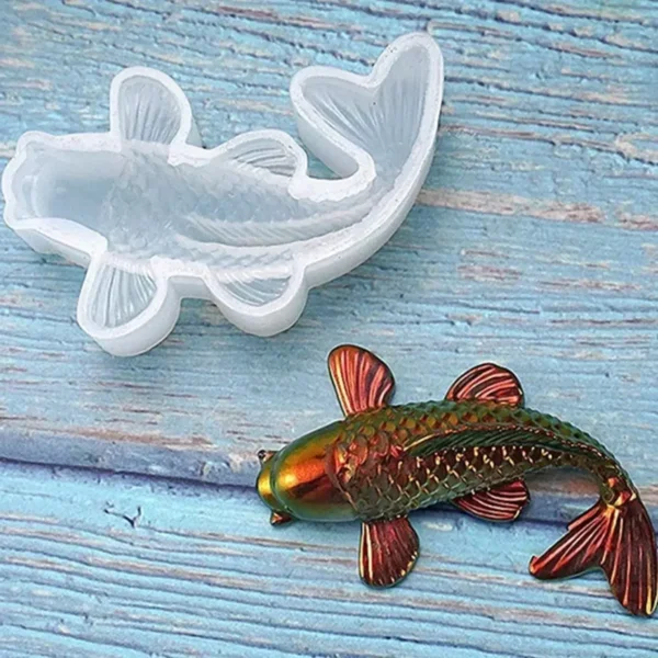 Koi Fish Silicone Resin Moulds DIY Pendant Goldfish Mold Fish Tail Jewelry for Making Jewelry, Pendant Charms, Fondant Cake Deco - Image 6