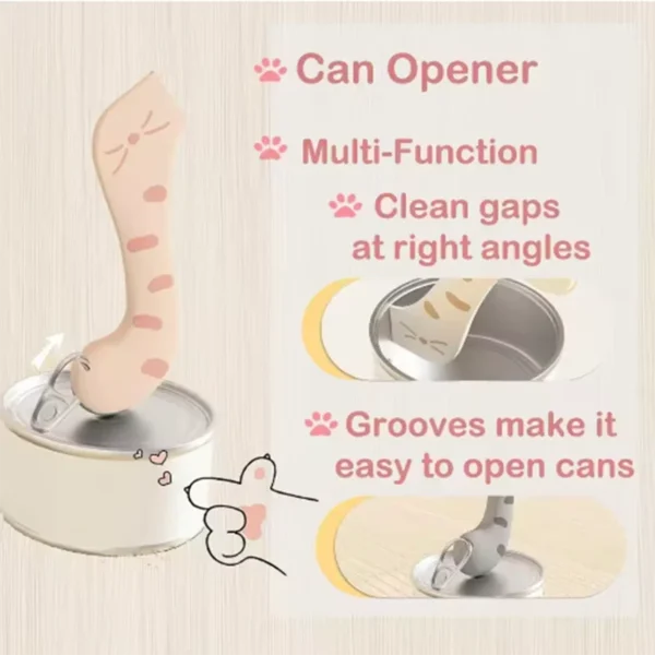 New cet canned sealed lid for cats canned cat food spoon fashionable and comfortable pet dog canned seal fresh-keeping lid spoon - Image 3