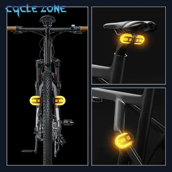 Bike Turn Signal Rear Light LED Bicycle Tail Lamp USB Rechargeable MTB Bicycle Wireless Remote Taillights Cycling Accessories - Image 6