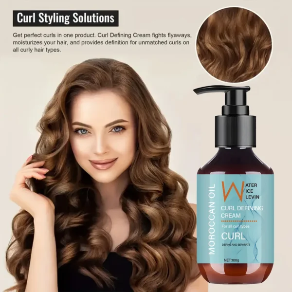 Moroccan Oil Curl Defining Cream for All Curl Types - Define and Separate with Biotin, Collagen & Rosemary Oil - Image 4