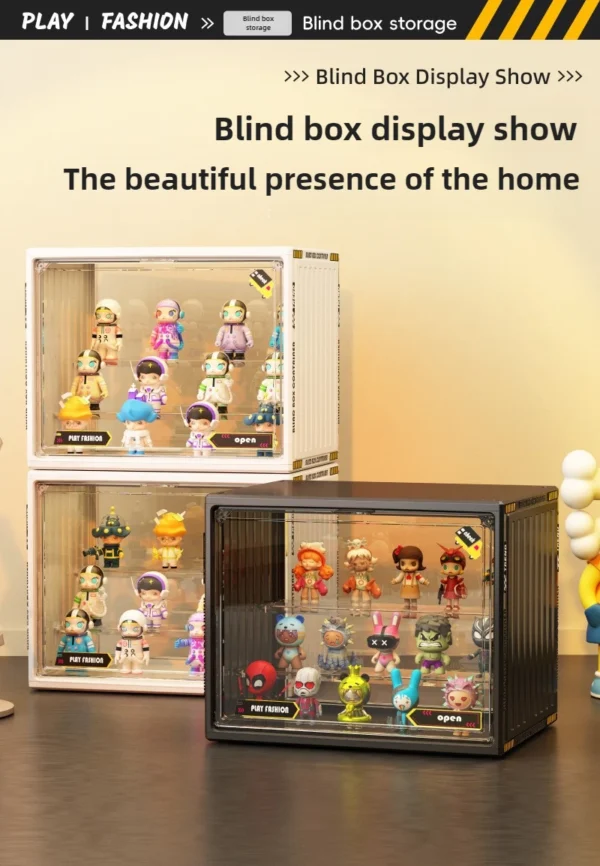 Pop Mart 3-Tier Acrylic Display Case - Dustproof Step Shelf for Anime Cars, Action Figures & Jewelry Organizer - Image 4