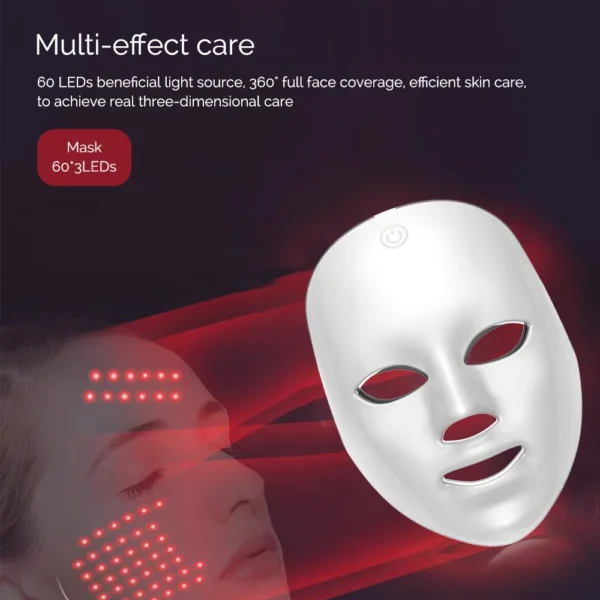 7 Colors Photon Facial LED Mask Red Light Anti-Wrinkle Rejuvenation Skin Care LED Face Mask Beauty SPA Ance Repair Skin Brighten - Image 4