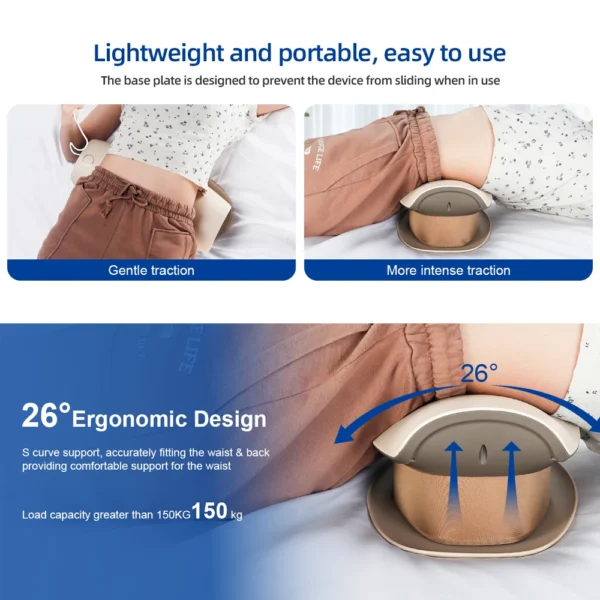 Electric Lumbar Traction Massager Adjustable Vibration Waist Massager Waist Spine Support Back Massage Machine Waist masajeador - Image 4