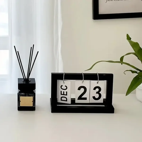 Ins Minimalist Style Living Room Office Decoration Wooden Calendar Ornament Modern Desk Accessories Simple Home Decor Crafts Gift - Image 6