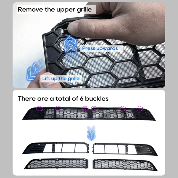 For Tesla Model Y 2025 Launch Juniper Inner Vent Grille Lower Bumper Anti Insect Net Air Inlet Anti Dust Proof Cover - Image 4
