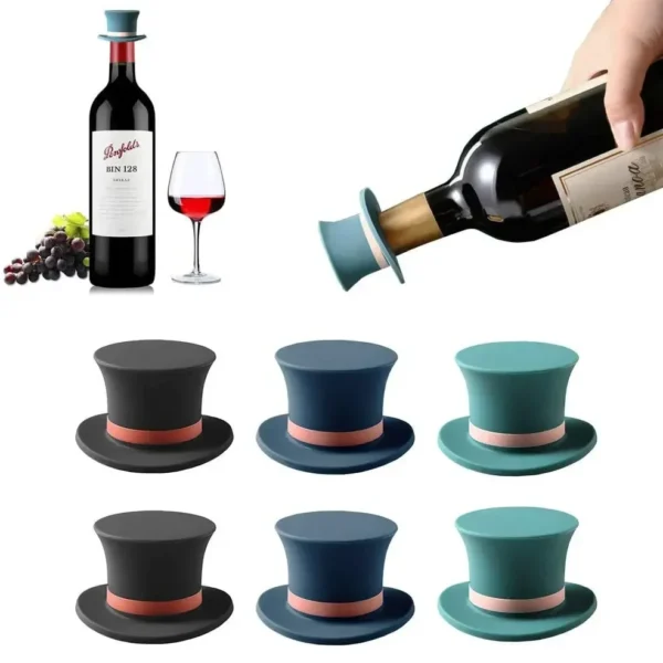 Magic Hat Wine Bottle Stopper Seal Cork Cover Silicone Wine Bottle Stopper Kitchen Tools - Image 1